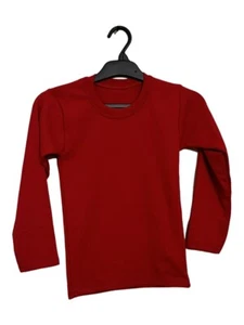 2pc Children Pajams, Red Long Sleeve Top And Pants Comfy And Loungwear - Picture 1 of 2