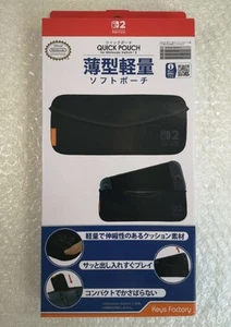 QUICK POUCH FOR NINTENDO SWITCH 2 (BLACK) JAPAN NEW (KEYS FACTORY) - Picture 1 of 5