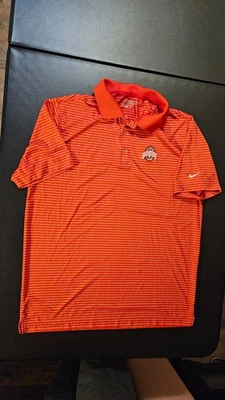 Ohio State Buckeyes Nike Golf Tour Performance Polo a Rayas Para Hombres L Rojo Foto 1 de 4