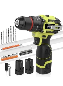 16.8V Cordless Drills, Battery Drill with 2*2000mAh Batteries, 50N.m Max Hammer - Picture 1 of 9