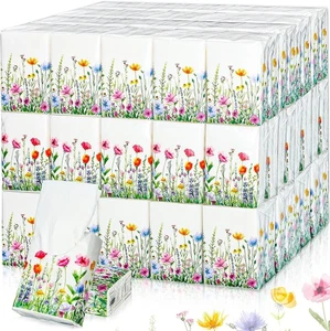 100 Pack Pocket Tissues Travel Packs Bulk 1000 Sheet Mini Tissues Bulk 3 Ply ... - Bild 1 von 2