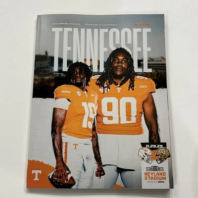 Programa de juego de fútbol americano y póster Vols Vandy Tennessee Volunteers Vanderbilt 2025 Foto 1 de 4