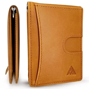 Minimalistische Geldbörse für Herren Schmale Fronttasche Portemonnaie mit Geldklammer Kombi Bifo... - Bild 1 von 7