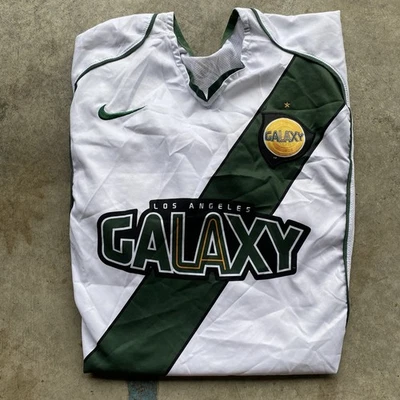 Camiseta deportiva de visitante mediana rara vintage Y2K Nike LA Los Angeles Galaxy Total 90 2005 MLS Foto 1 de 4