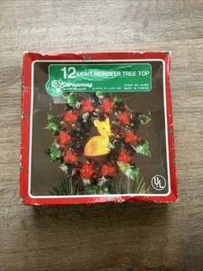 Vintage Christmas Lighted Reindeer Tree Top Topper - Imagen 1 de 6