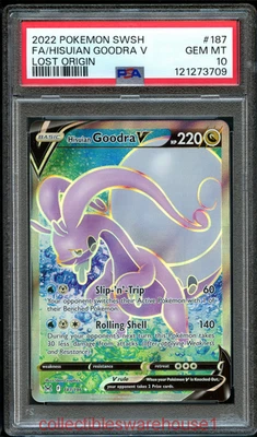 Pokemon Lost Origin Hisuian Goodra V 187 PSA 10 - Image 1 of 2