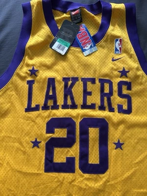 Camiseta Nike Rewind Edition nueva con etiquetas XL Gary Payton cosida de Los Angeles Lakers Foto 1 de 4