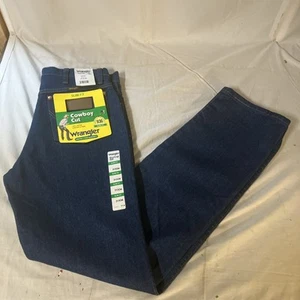 Wrangler 936PWD 100% Cotton Blue Jeans Men 31x34 31W 34L Slim Fit Cowboy Cut NWT - Picture 1 of 12