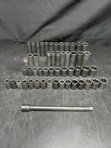 Craftsman 1/2” Drive Impact Sockets Deep Well & Shallow 6 Point Mostly USA Read - Bild 1 von 24