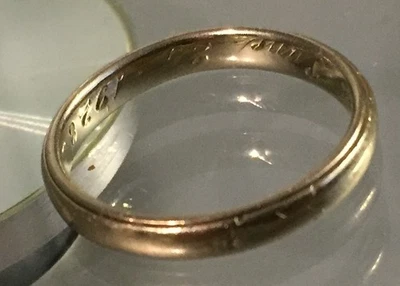 Antique circa 1920s Art Deco 18K White Gold Wedding Band - Size 6.5 - Изображение 1 из 4