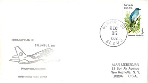 Frontier Airlines Erstflug Denver Colorado - Indianapolis Indiana - 1982 - Bild 1 von 2