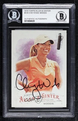 BAS 2016 Topps Allen & Ginter Cheyenne Woods #235 Authentic Auto - Image 1 of 2