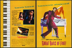 ¡GRAN BOLAS DE FUEGO!__Orig. Anuncio comercial 1989/anuncio__Dennis Quaid_Jerry Lee Lewis - Imagen 1 de 3