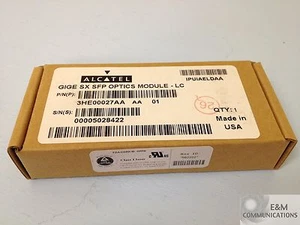 3HE00027AA ALCATEL LUCENT GIG E 1000BASE-SX LC SFP OPTICS MODULE FOR 3HE01616AA - Picture 1 of 2