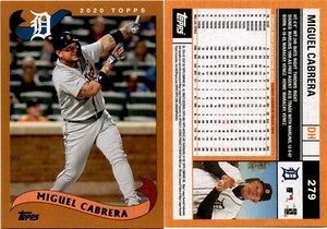 2020 Topps Archives Baseball Card 279 MIGUEL CABRERA DETROIT TIGERS