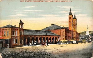 Antigua postal Union Passenger Station Train Depot Providence, RI de colección de 1910 - Imagen 1 de 2
