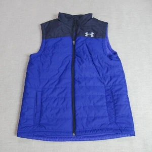 Under Armour Vest Boys Size YXL Blue Full Quilted Zip Jacket Active Outdoor Gym - Picture 1 of 9