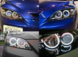 Switchback LED halo ring for Mazda3 04-09 headlight angel eye DRL Demon eye lamp - Picture 1 of 14