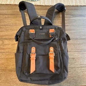 Lovevook Mochila Bolso Viaje Laptop Negro Marrón Cuero Aprox 11x15 - Imagen 1 de 11