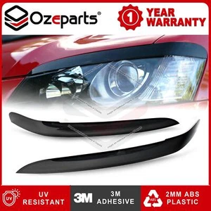 Head Light Eyelids Eyebrows Eyelid Eye Lid BLACK PAIR For Holden VE Commodore - Picture 1 of 3