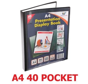 A4 Display Book 40 Pocket Portfolio Presentation Folder Flexi Cover Project Book - Picture 1 of 11