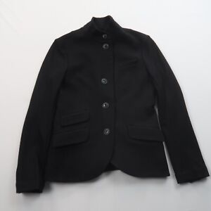 Rag & Bone Slade Wool Blazer Size 0 Stand Collar Black Button Up Jacket