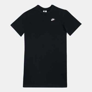 Nike Sportswear T-shirt Dress Big Kids Girls 2 Pockets Black Size L - Picture 1 of 2