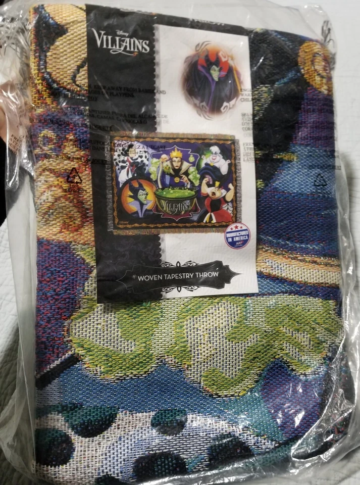 Vile Villains Tapestry Throw Gift Blanket Disney Maleficent Cruella Ursula
