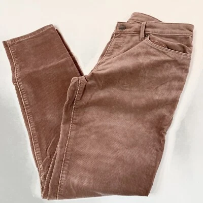 Pantalones ajustados relajados Ann Taylor Loft para mujer 26/2 pana rosa liso #0628 Foto 1 de 4