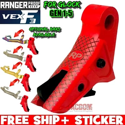 RANGER PROOF JOHNNY GLOCK RANGER PROOF with Johnny GL0CK VEX F3 TRIGGER USMC RED 17 19 43x - GEN 1 2 3 4 5
