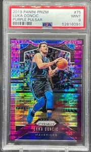 2019-20 Prizm Basketball Purple Pulsar Luka Doncic #75 Mavericks #'d /35 PSA 9 - Picture 1 of 2