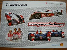 LE MANS 2007 VINTAGE AUDI/SHELL R10 TDI A4 STICKER SET