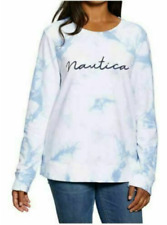 NAUTICA WOMEN'S FRENCH TERRY PULLOVER SWEATER(PALE BLUE XL)NWT