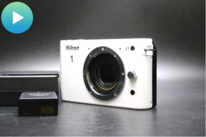 🎦VIDEO👀 [MINT] White Nikon 1 J1 10MP Mirrorless Digital Camera body From JAPAN - Picture 1 of 20
