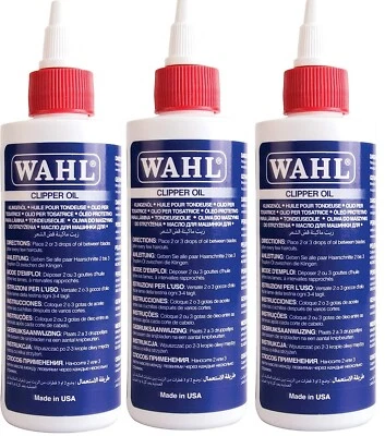 3x Wahl Clipper Oil, Blade Oil for Hair Clippers, Beard Trimmers and Shavers
