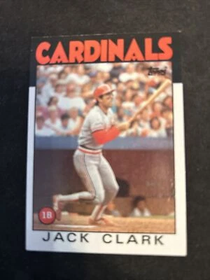 1986 Topps Baseball Card #350 Jack Clark St Louis Cardinals NmMt Free Shipping! - Image 1 of 4
