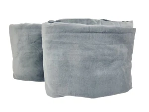 2er Set Westulme Baumwolle Samt Vorhänge Vorhänge stürmisch blau 48x108 OB - Bild 1 von 9