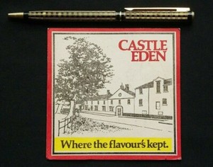CASTLE KEEP EDEN JOHN NIMMO 1826 DURHAM VINTAGE ORIGINAL C1960-70S BEERMAT NEW