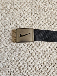 Nike Belt Canvas Belt Black Nike Belt Buckle  - Picture 1 of 5