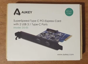 Scheda di espansione interna, Aukey DS-E5, 2 porte USB-C 3.1, PCIe 2.0 x4 - Afbeelding 1 van 1