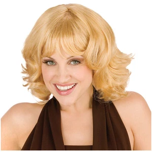 Peluca rubia corta disfraz recreación juego de rol sintético anime travesti - Imagen 1 de 1