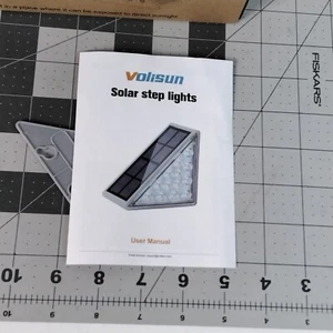 VOLISUN Outdoor Stair Lights 6 Pack Solar Step Lights Waterproof IP67 Warm White - Picture 1 of 7