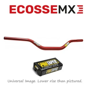 Nuevo manillar de contorno cónico profesional barras de grasa rojas Carmichael motocross - Imagen 1 de 7