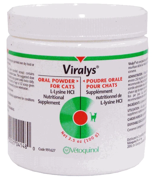 Vetoquinol Viralys L-Lysine Powder 100 grams ***FREE SHIPPING***