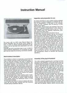 Lenco Bedienungsanleitung owners manual für L-65 englisch Copy - Bild 1 von 1