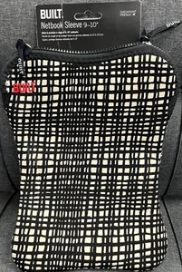 Built NY Netbook Sleeve 9-10" Black/Off White Pattern Brand-New - Picture 1 of 2
