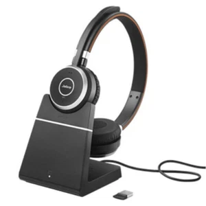 Auriculares de diadema inalámbricos estéreo Jabra Evolve 65+ UC - negros (6599-823-499) - Imagen 1 de 3