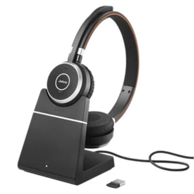 Jabra Evolve 65+ UC Stereo Wireless Headband Headsets - Black (6599-823-499) - Image 1 of 3