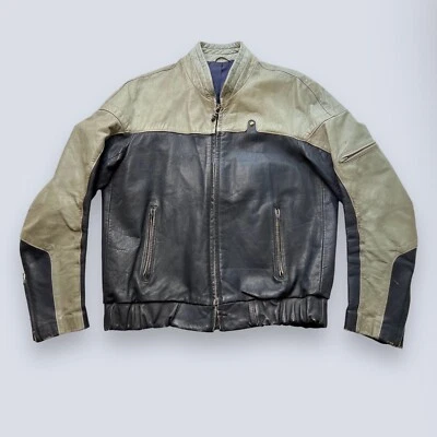 Винтажная двухцветная мотоциклетная кожаная куртка BMW Motorrad 1980-е - Изображение 1 из 4