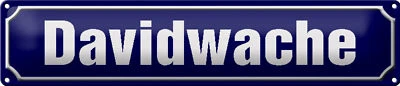 Blechschild Straßenschild 46x10cm Davidwache Hamburg Dekoration - Bild 1 von 4